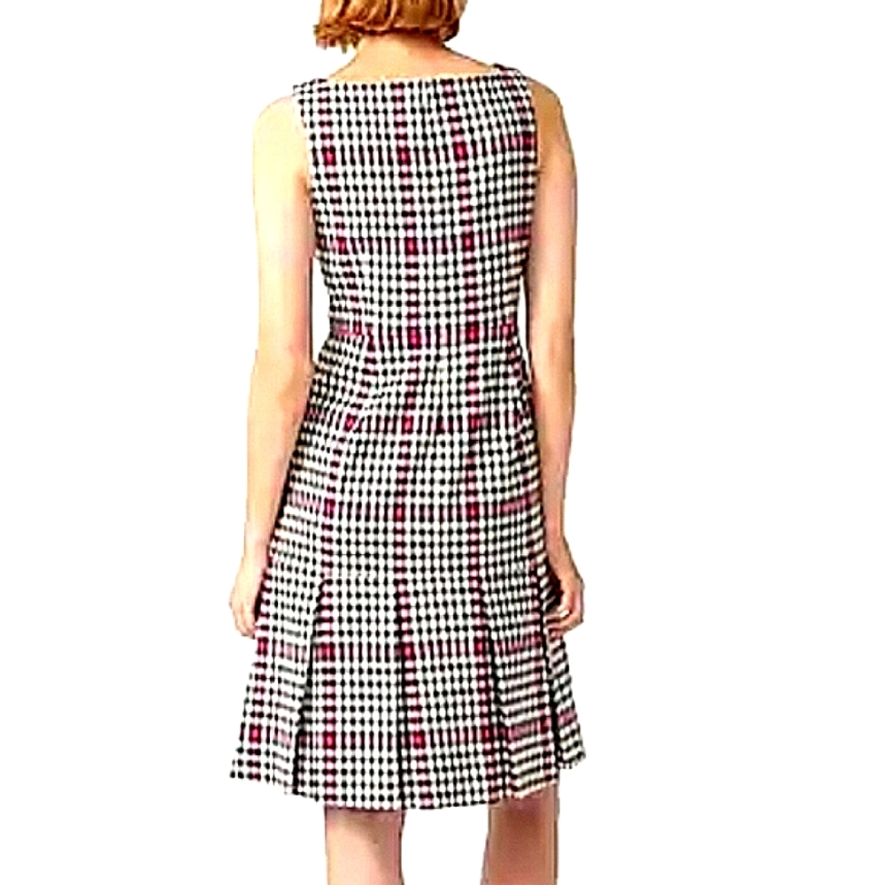 J.Crew Scoopneck Flare Dress - Herringbone  Twill - Picture 3 of 8